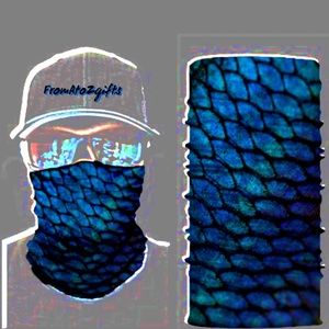 Mermaid Dragon Scale 16 n 1 Neck Gaiter Face Cover Dust Mask Biker Rag Moto New